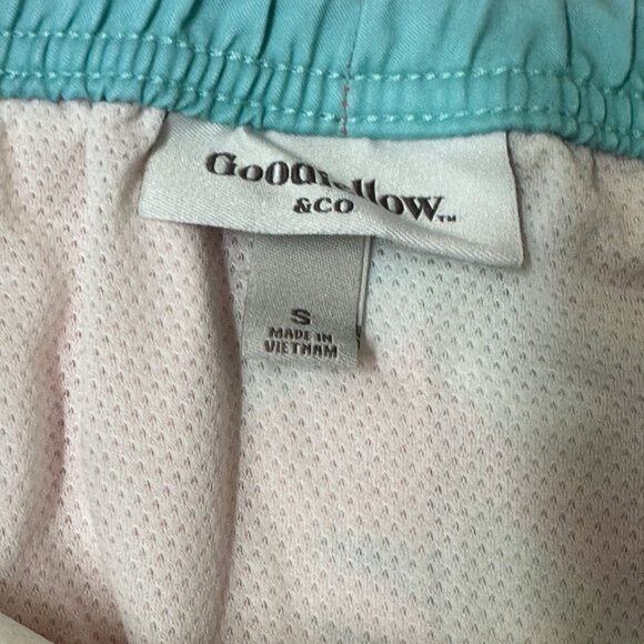 Tropical Floral Print Mens Swim Trunks S Goodfellow & Co Lightweight Polyester C - Picture 4 of 8